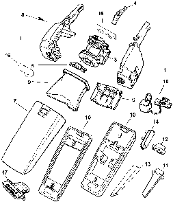 Part Location Diagram of 331353-01 Black and Decker Housing set
